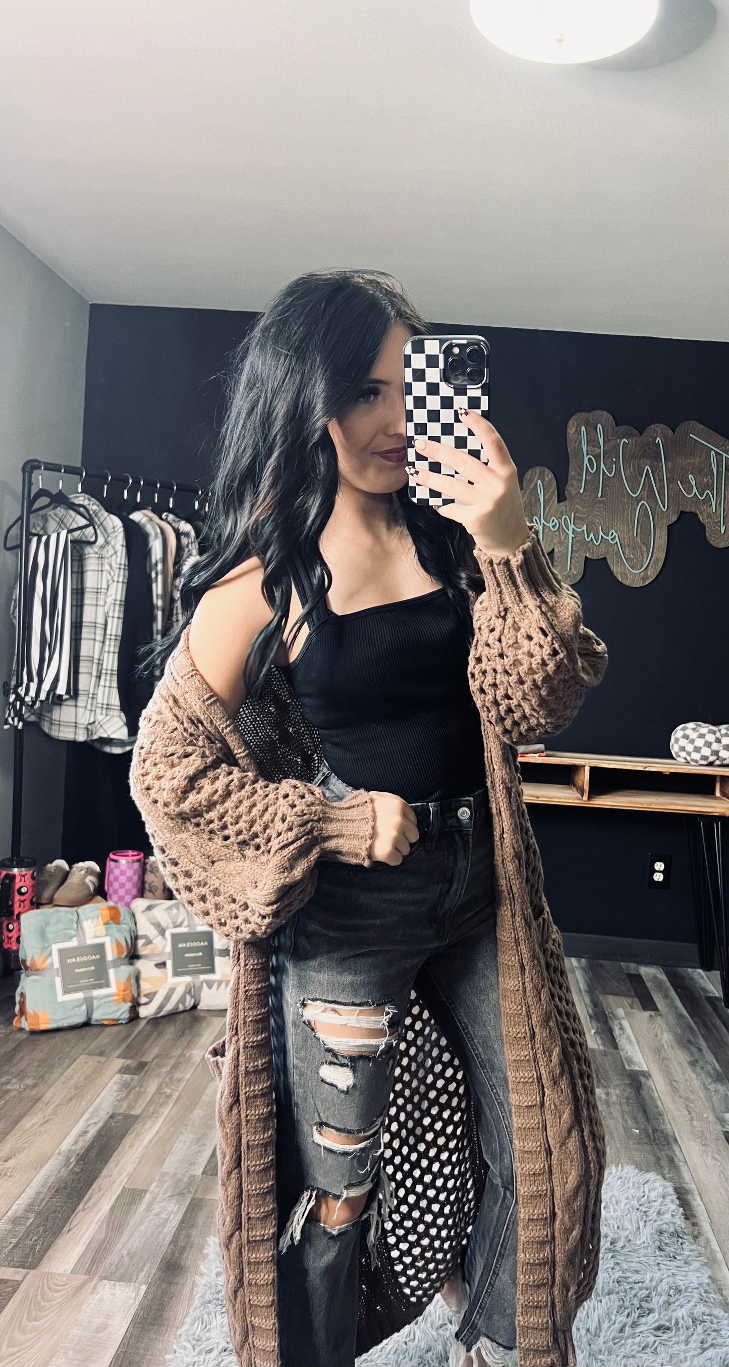 Kandias Knit Cardigan- Brown