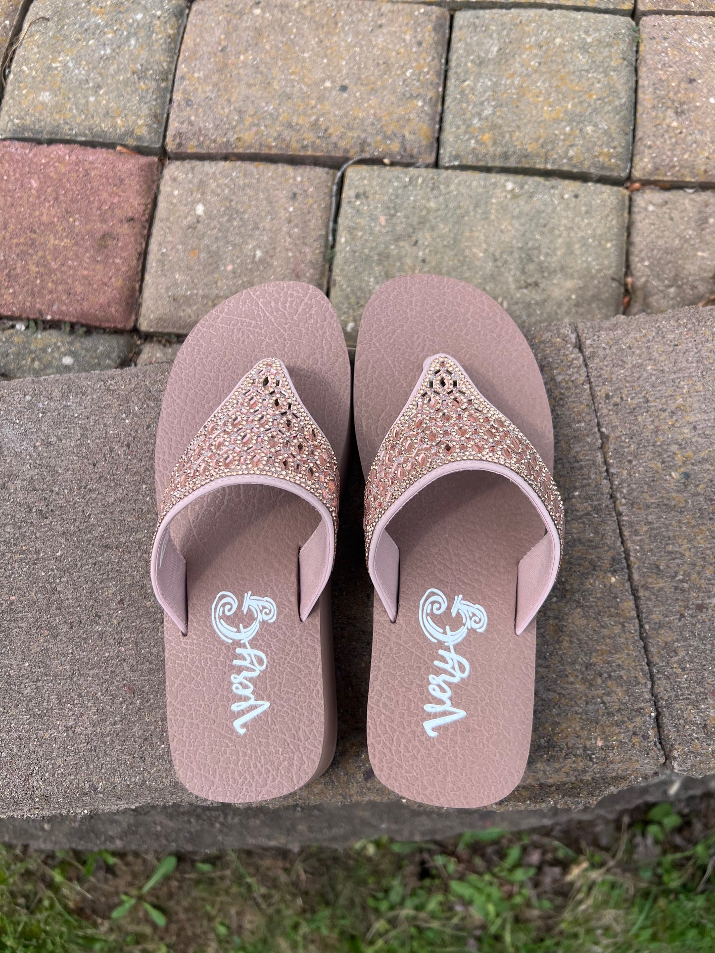Napoli Platform Flip Flop- Rose Gold