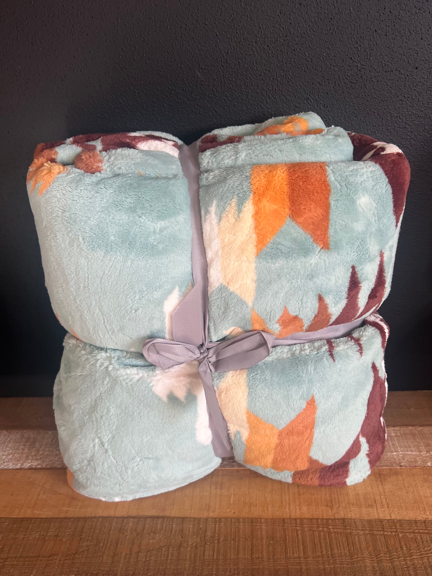 Teal Aztec Blanket