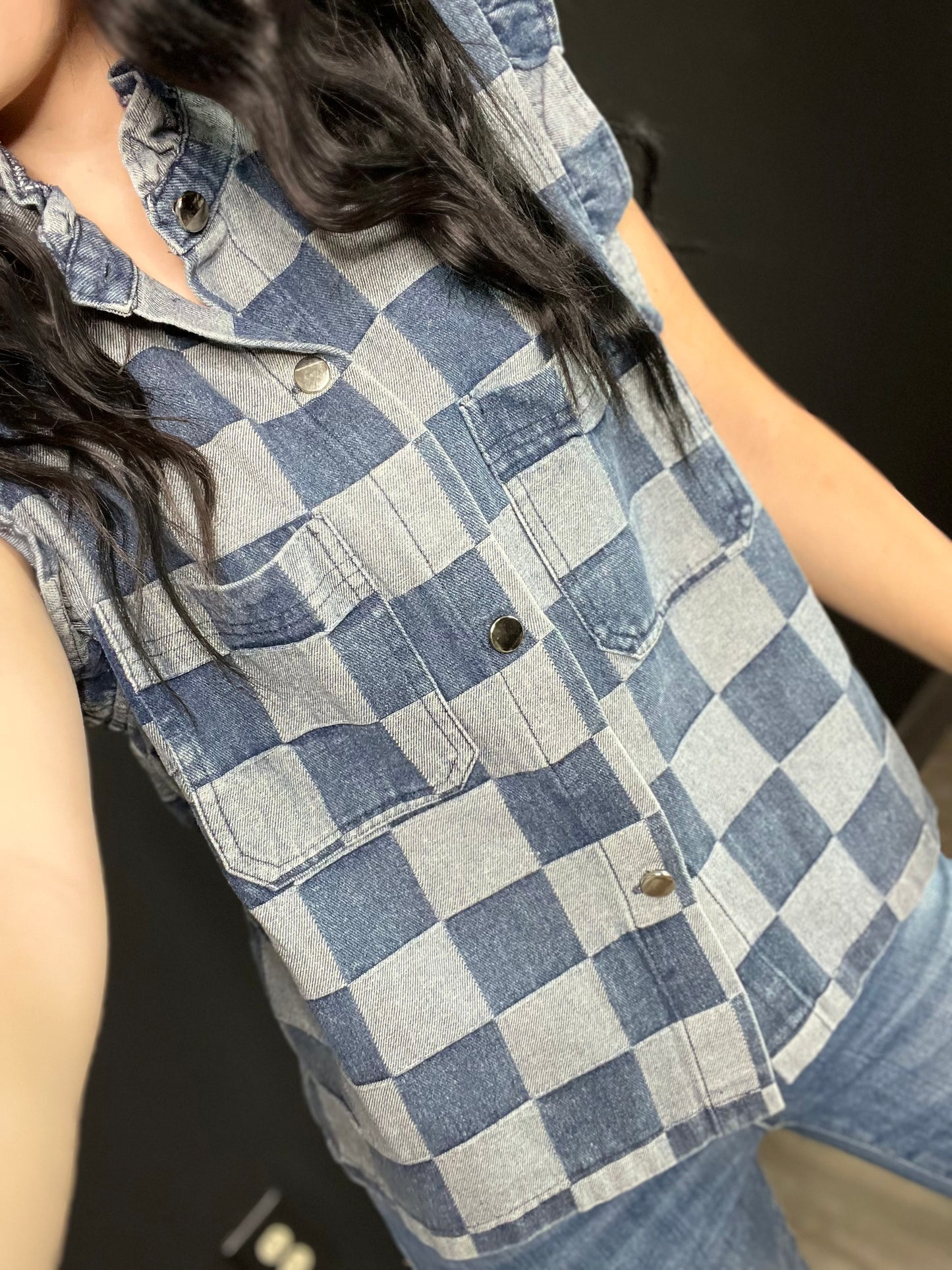 Lainey Checkered Vest