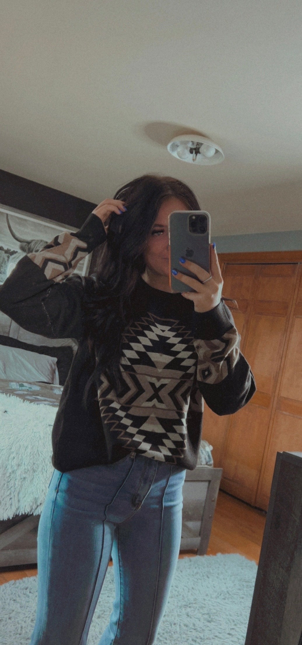 Night Aztec Sweater