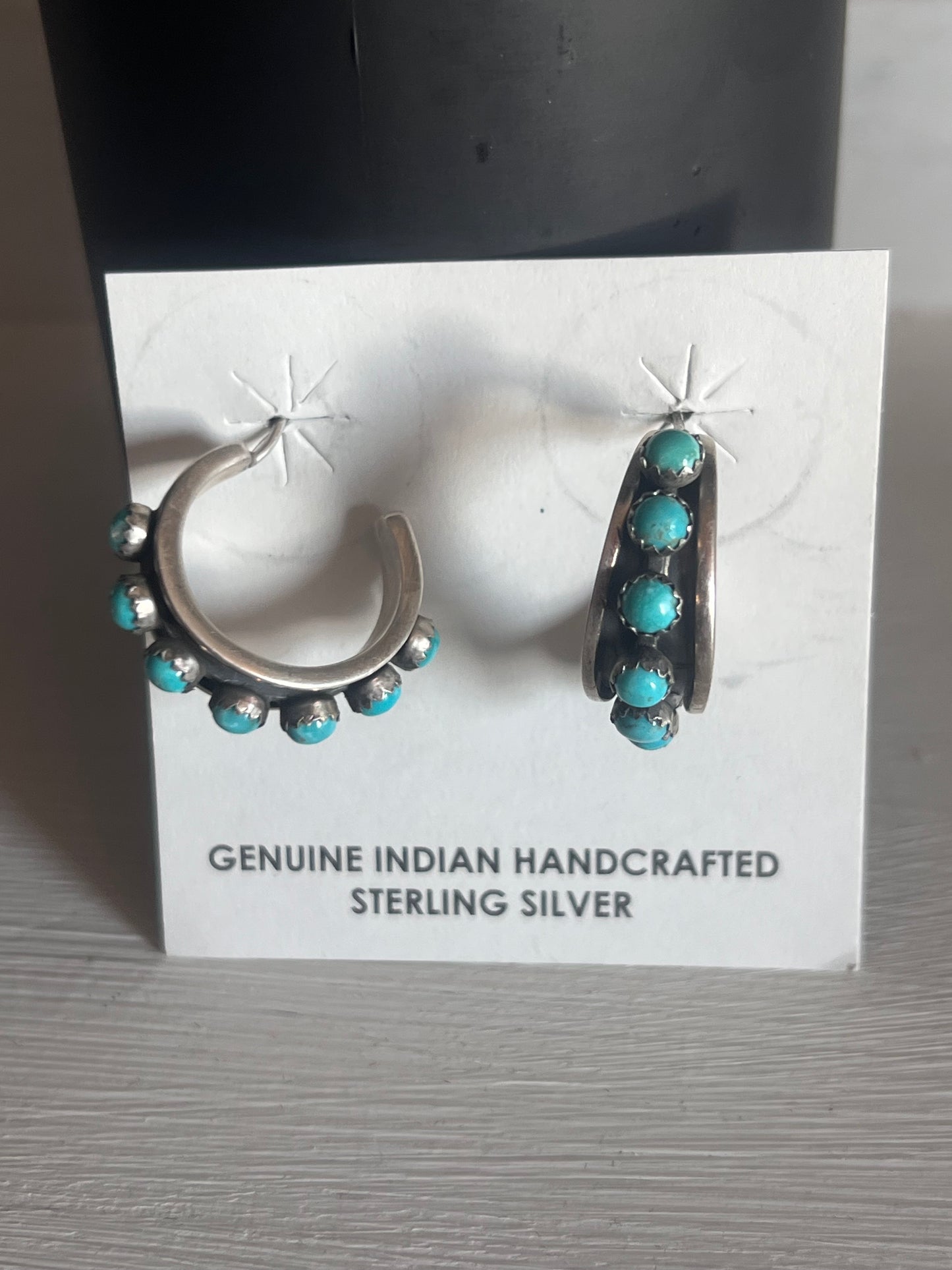 Turquoise Authentic Hoops