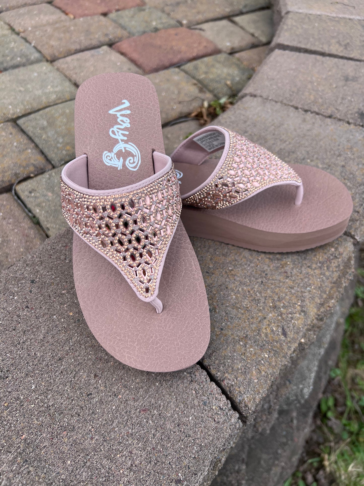 Napoli Platform Flip Flop- Rose Gold