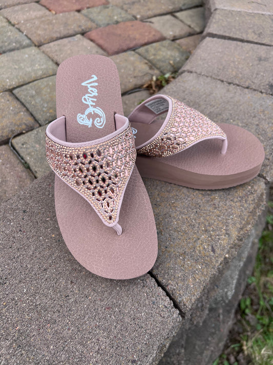 Napoli Platform Flip Flop- Rose Gold