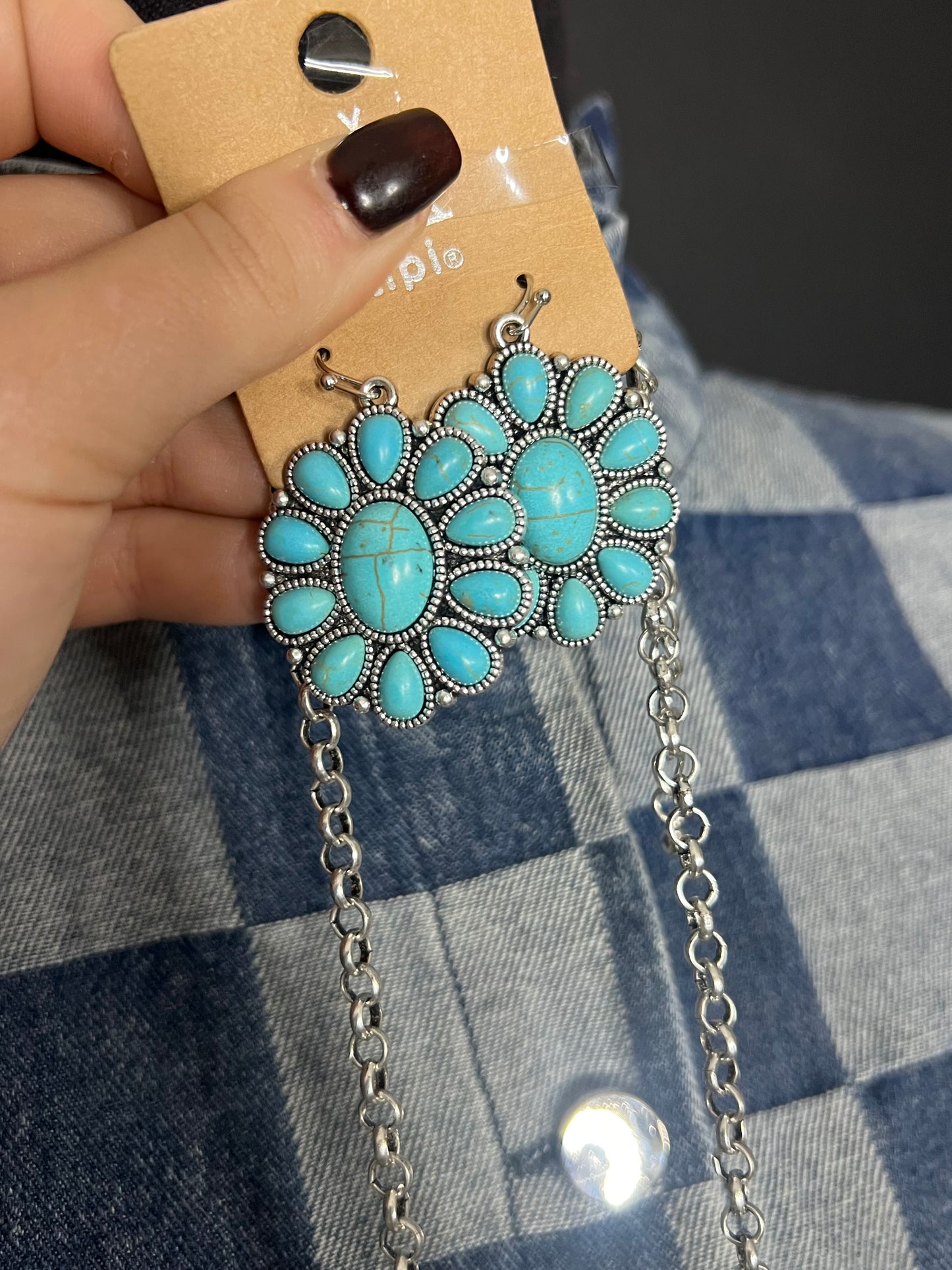 Turquoise Squash Blossom Necklace Set