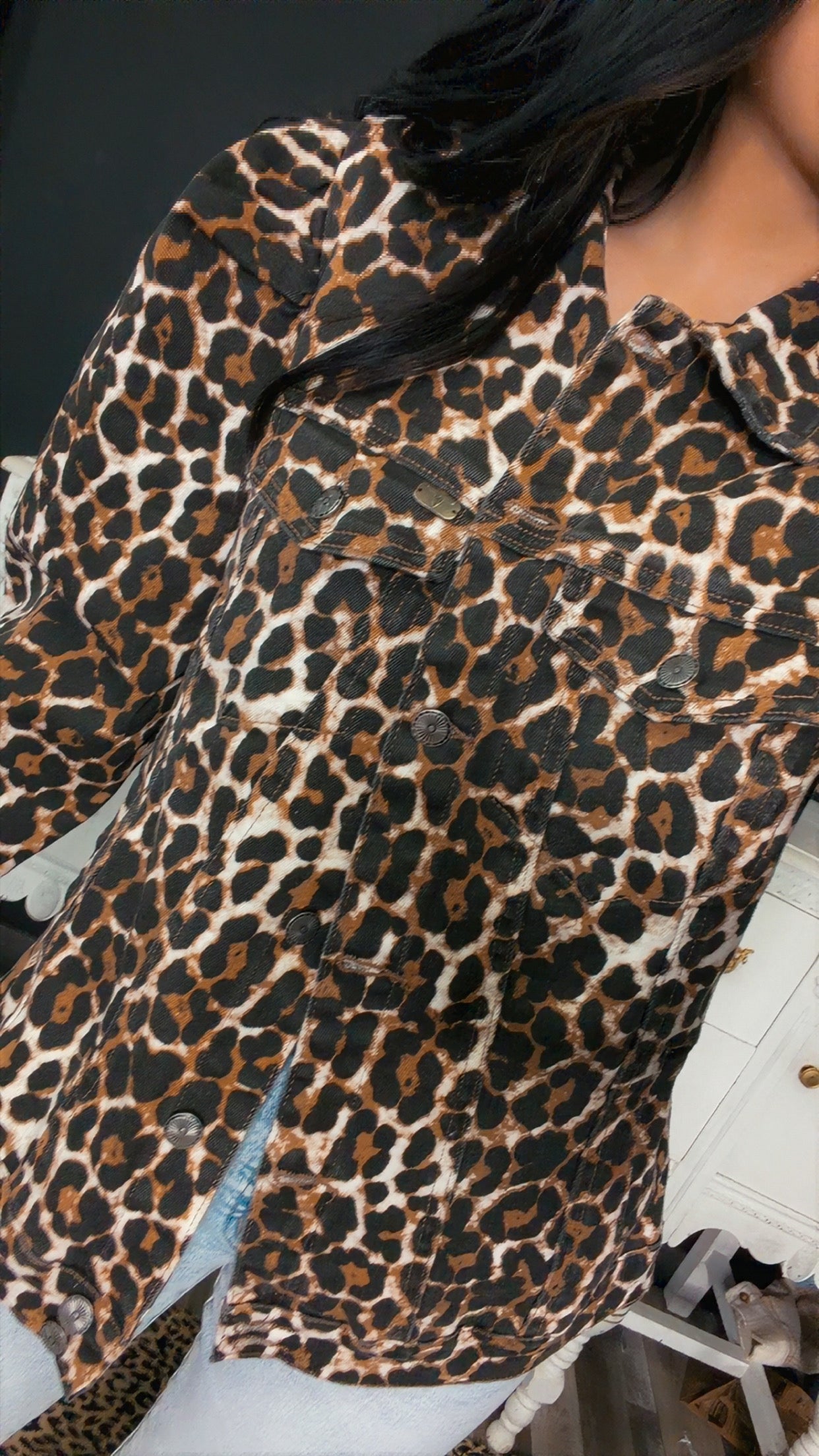 Leopard Button Down