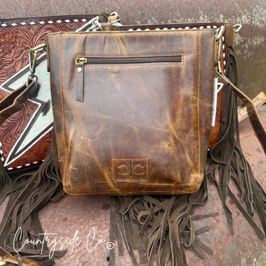 Bronco Tooled Bolt Purse