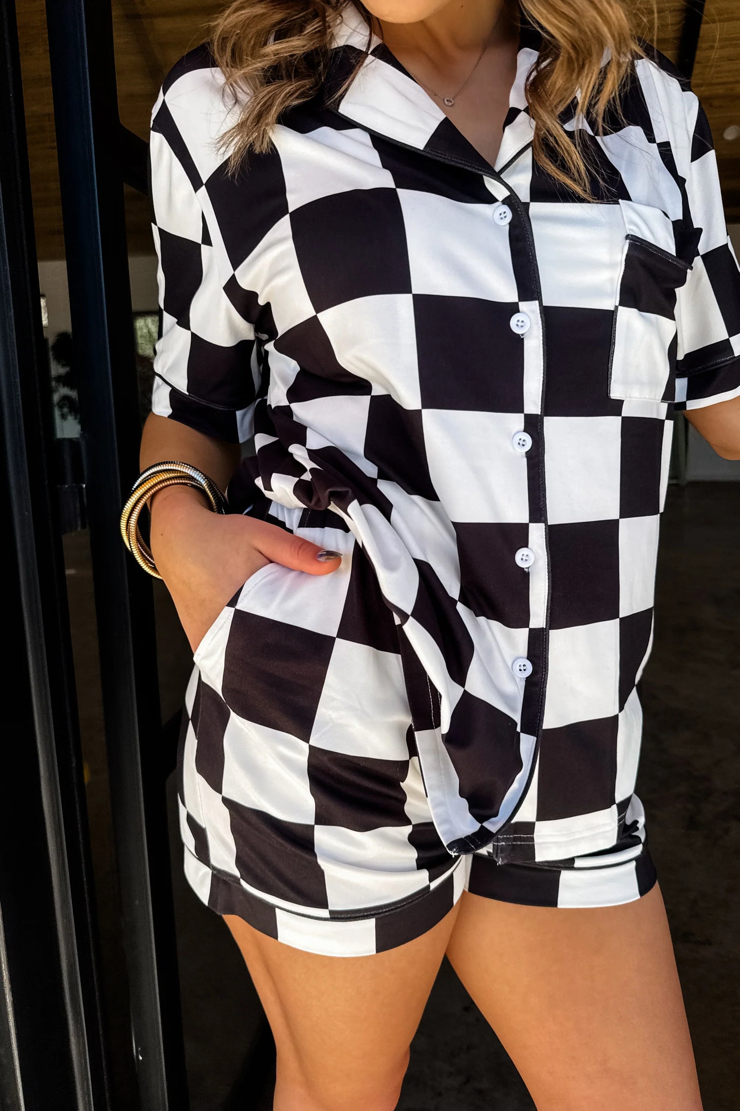 Checked PJ Set