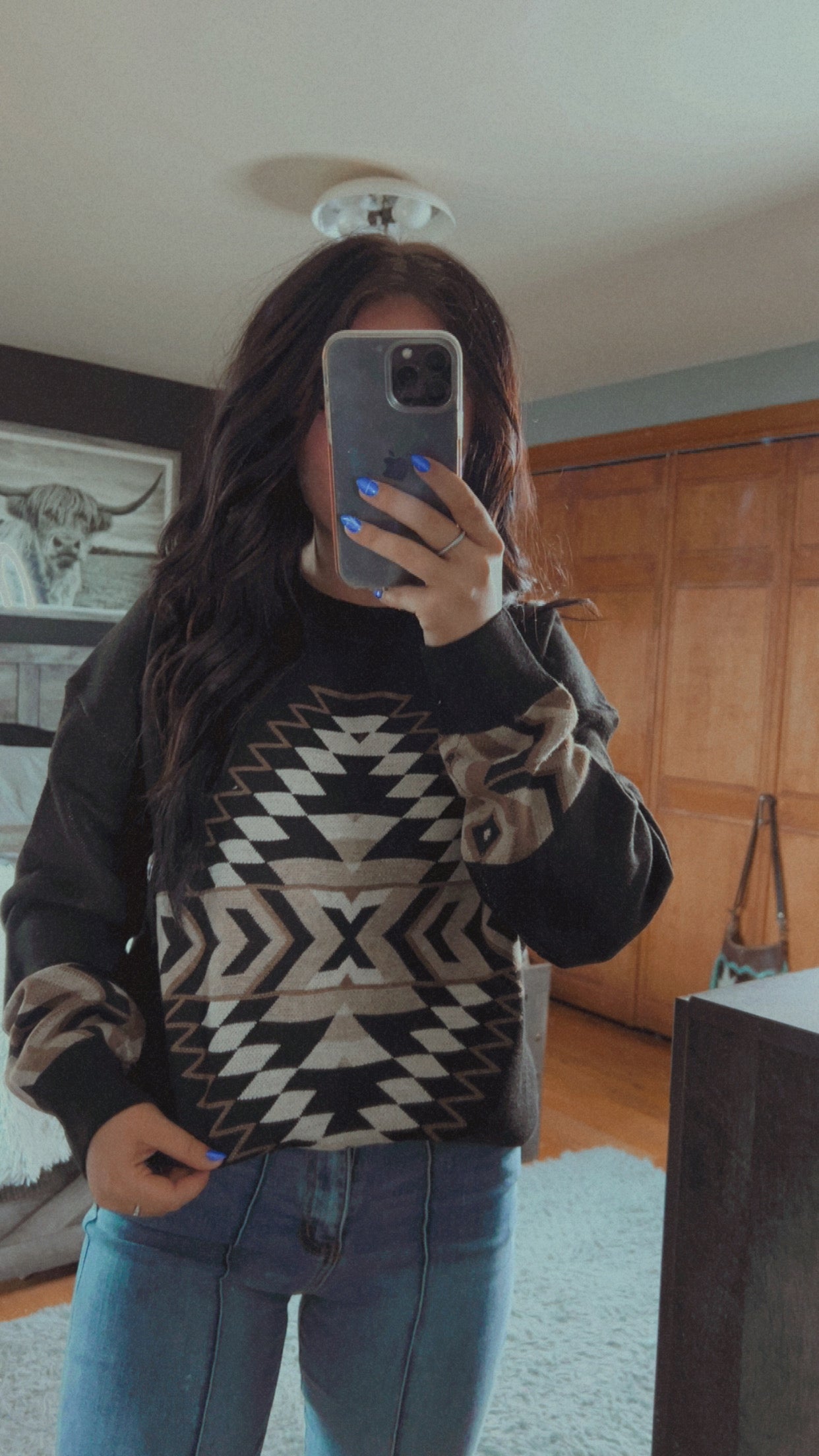 Night Aztec Sweater