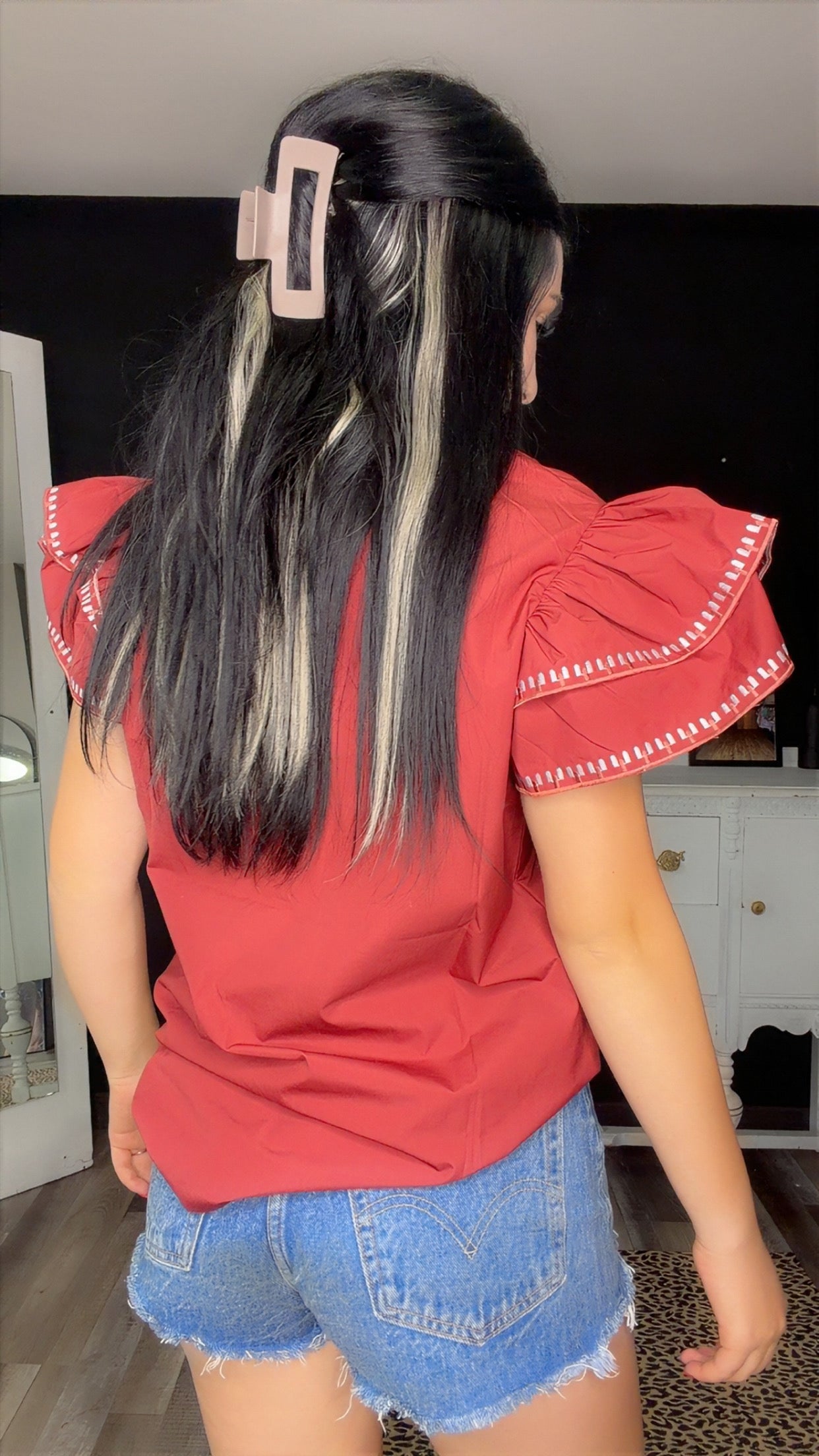 Clay Flutter Blouse