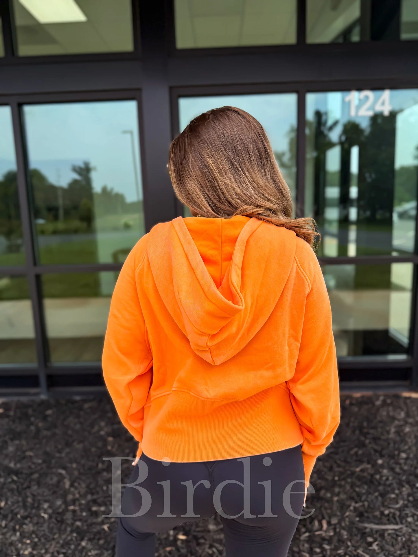 Orange Boxy Quarter Zip