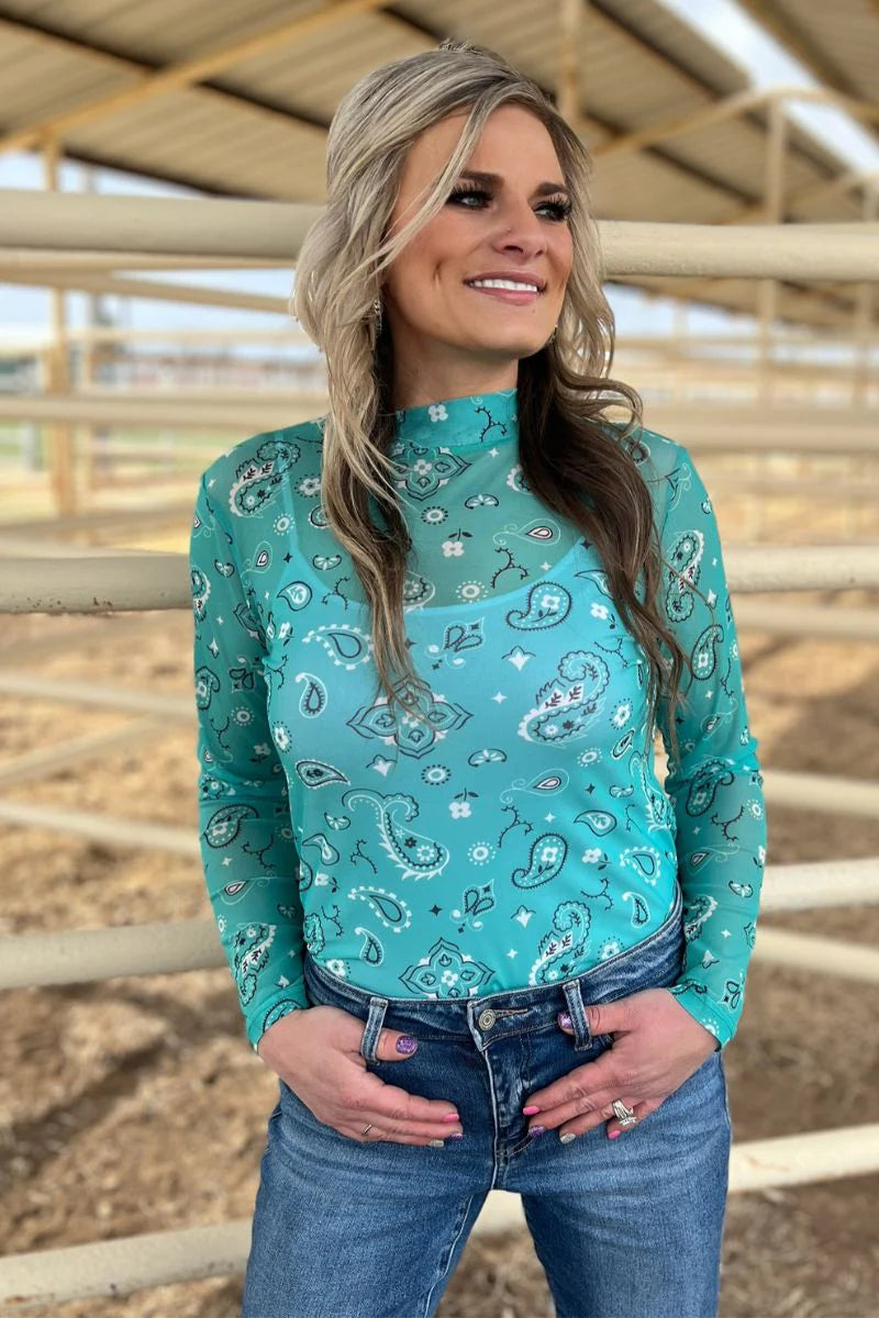 Bandana Babe Mesh- Turquoise