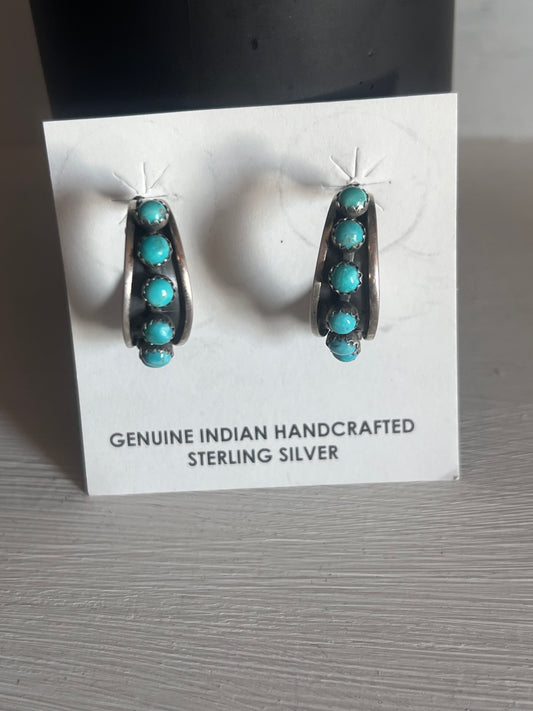 Turquoise Authentic Hoops
