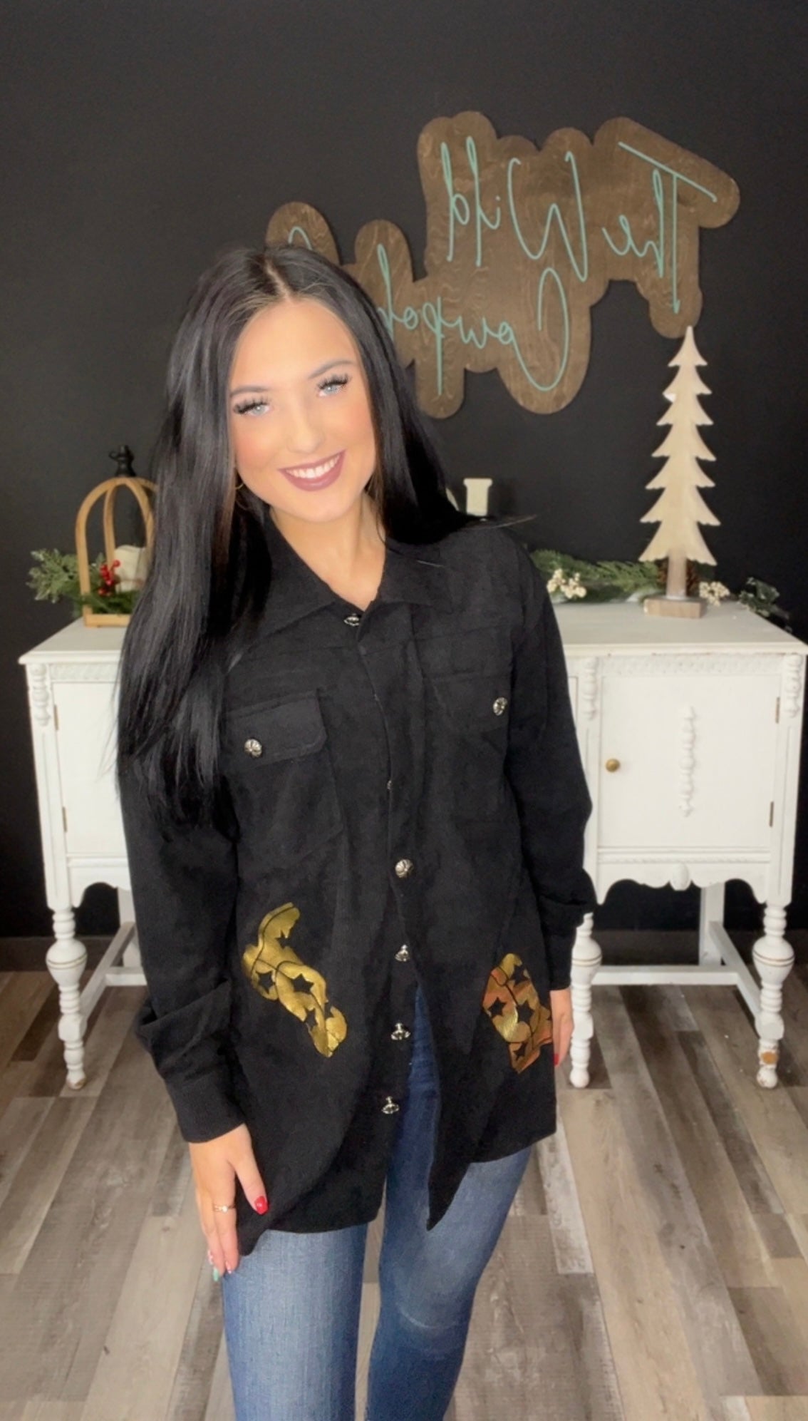 Golden Boots Shacket