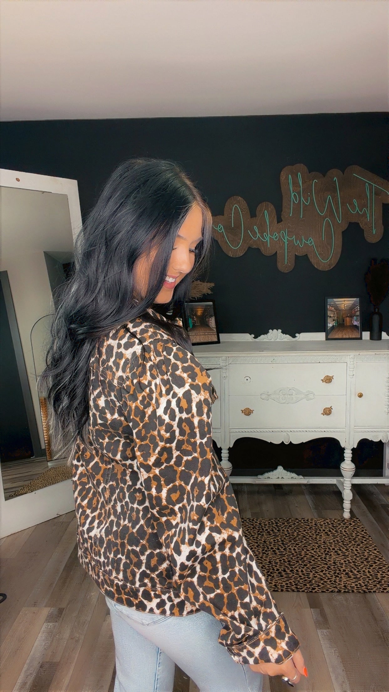 Leopard Button Down