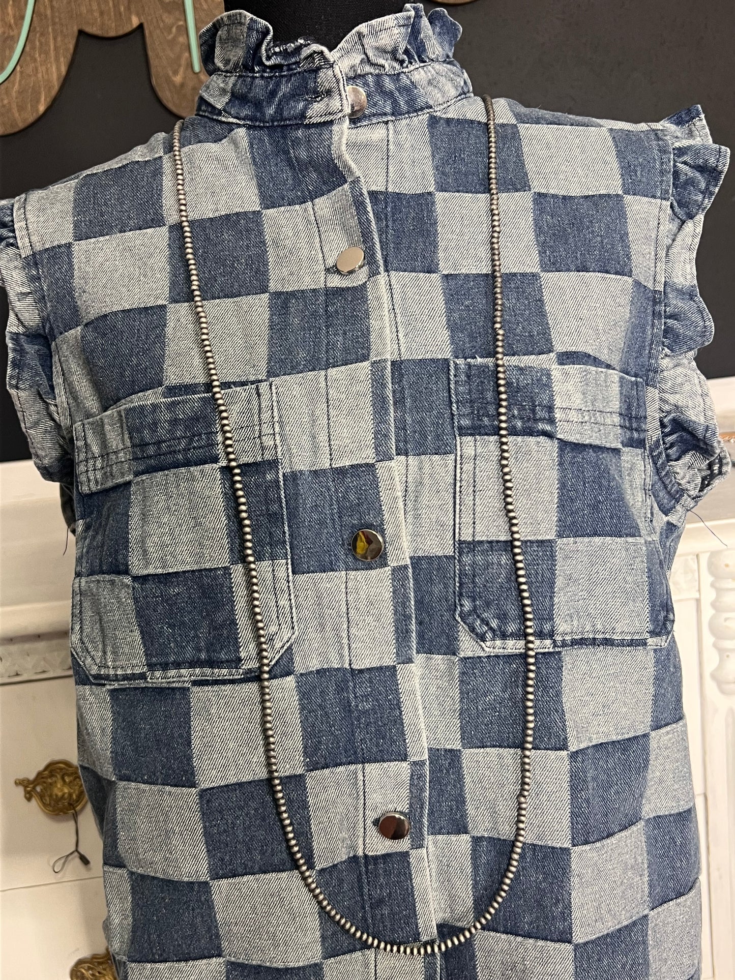 46" 4mm Navajo Bead Necklace