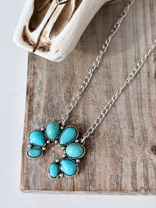 Pendant Link Chain Necklace: Squash Blossom