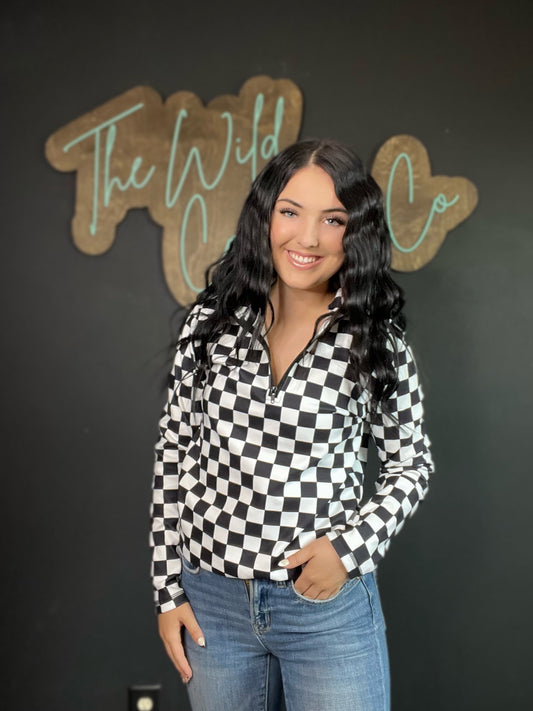 Checked Pullover