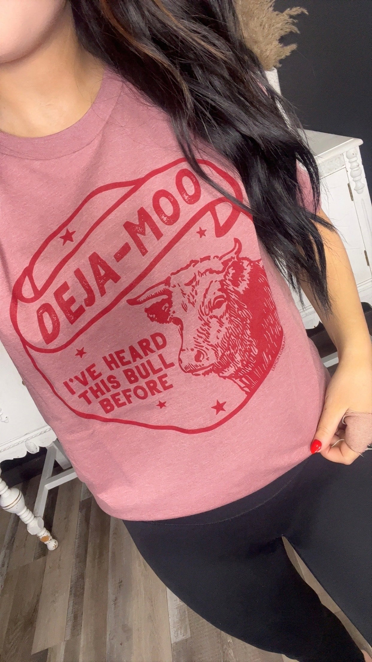 Deja Moo Mauve Tee