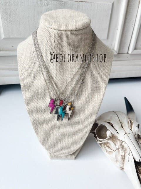 Thunderbolt Necklace: Turquoise