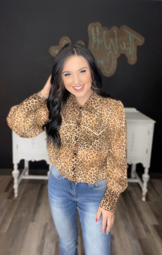 Wild Western Leopard Top