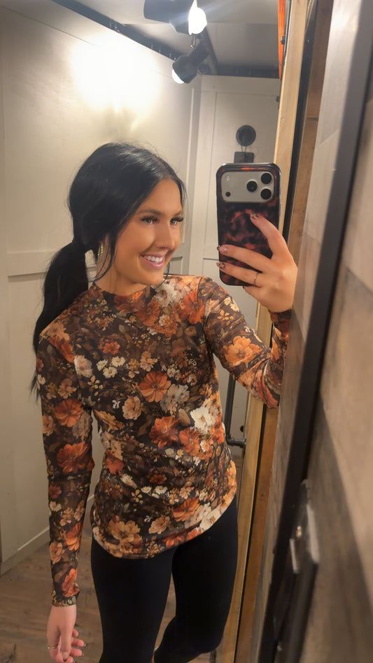 Maple Bloom Mesh Top