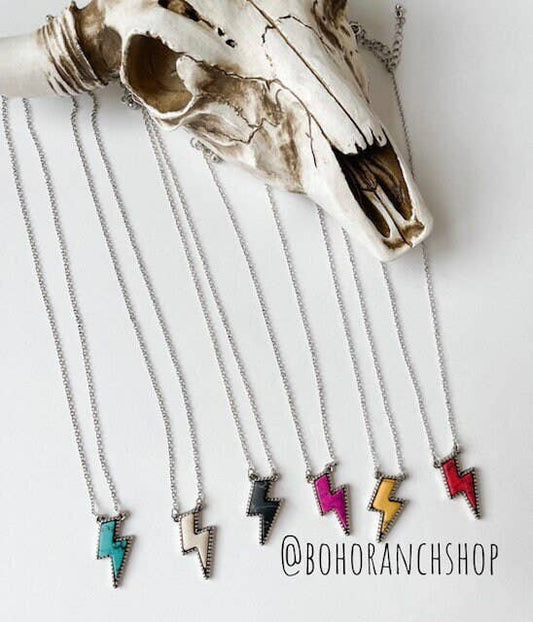 Thunderbolt Necklace: Pink