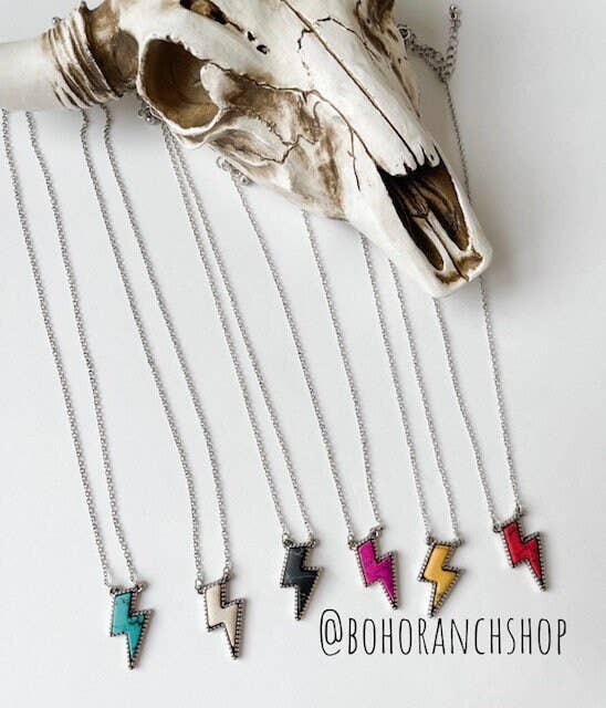 Thunderbolt Necklace: Black