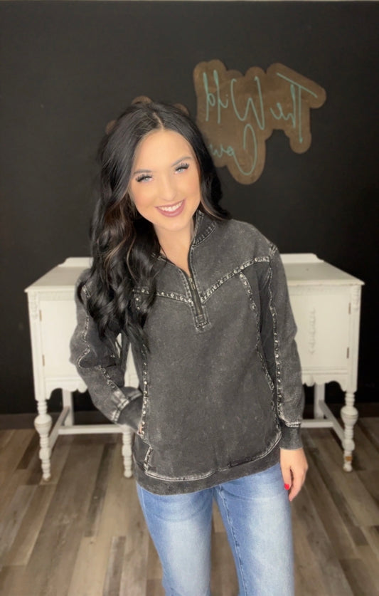 Silver Creek Zip- Black