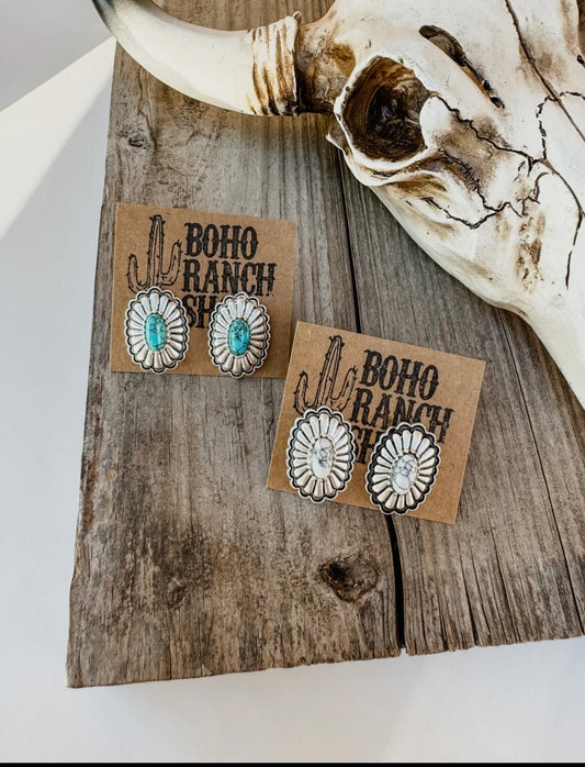 Concho Stud Earrings