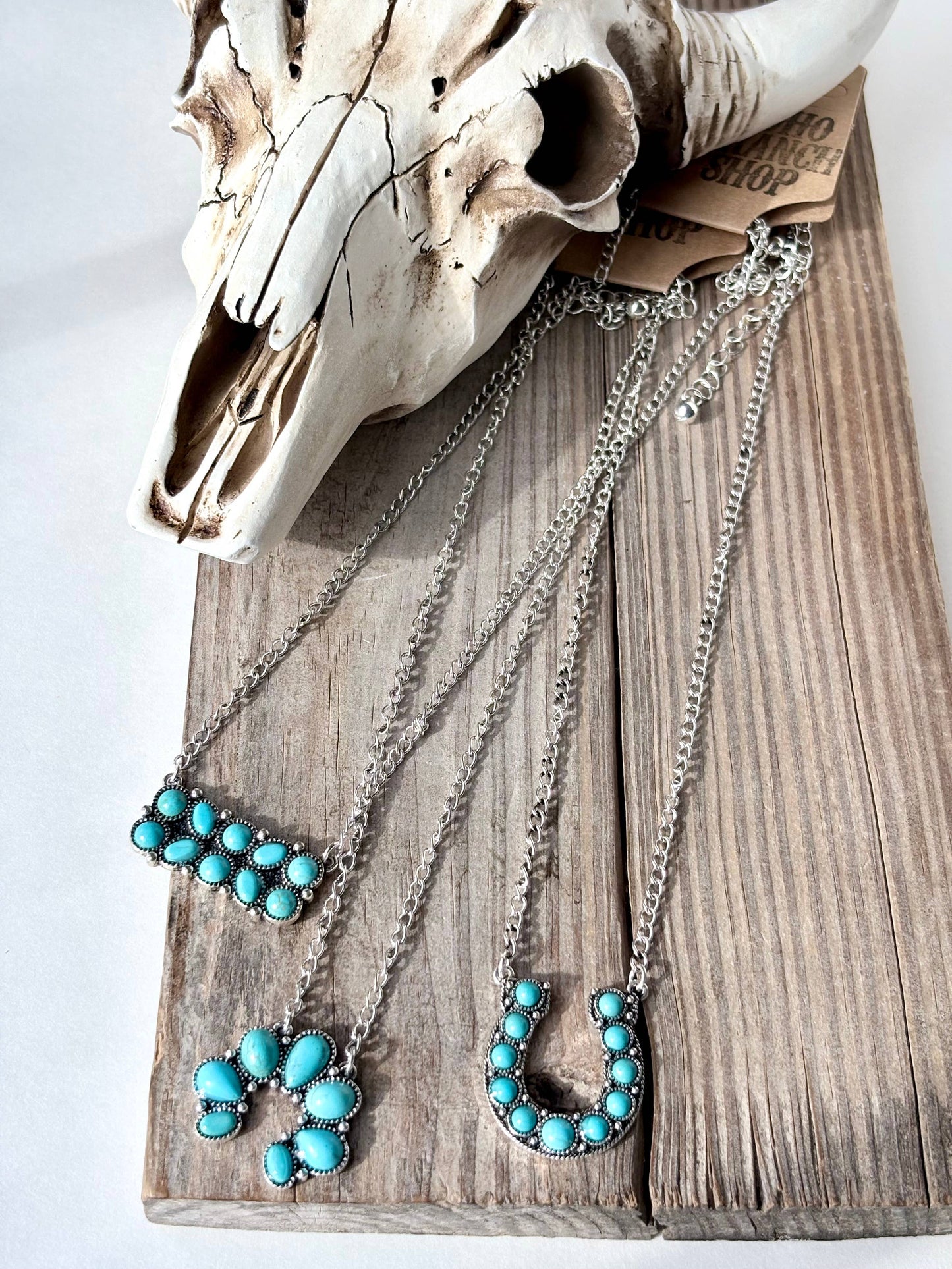 Turquoise Stone Pendant Necklace Bar