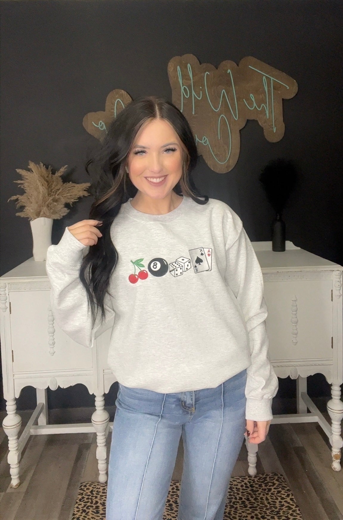 The Gambler Embroidered Crewneck