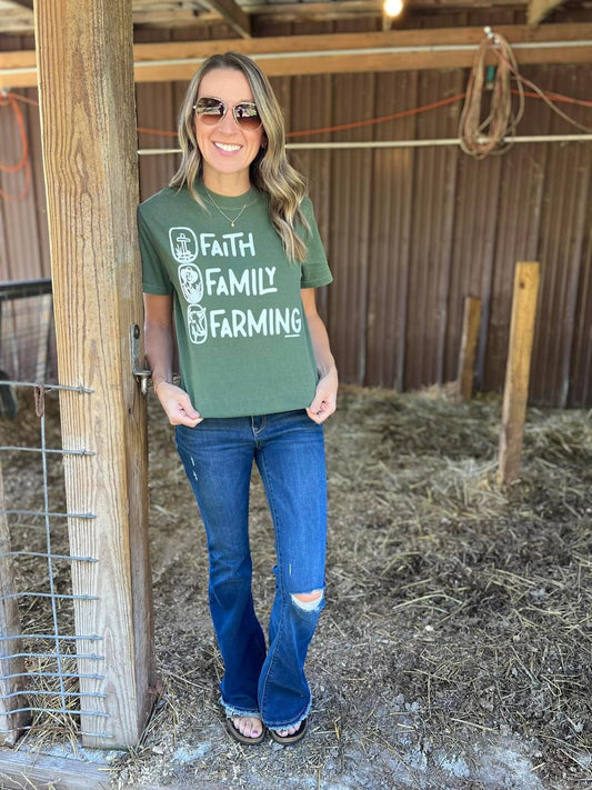 Faith, Family & Farming Tee