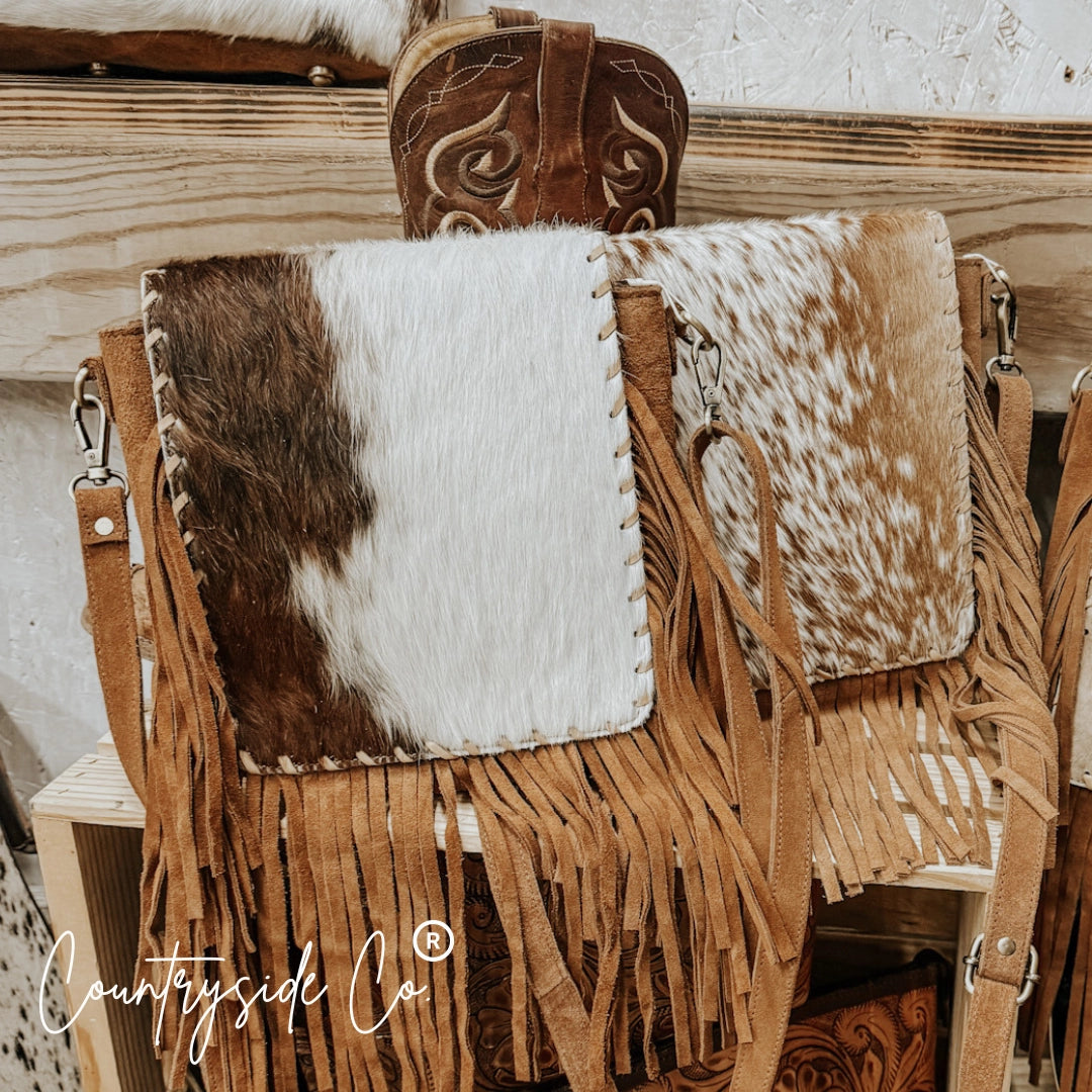 Bessie Cowhide Suede Purse
