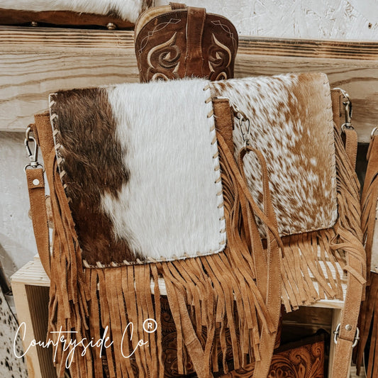 Bessie Cowhide Suede Purse