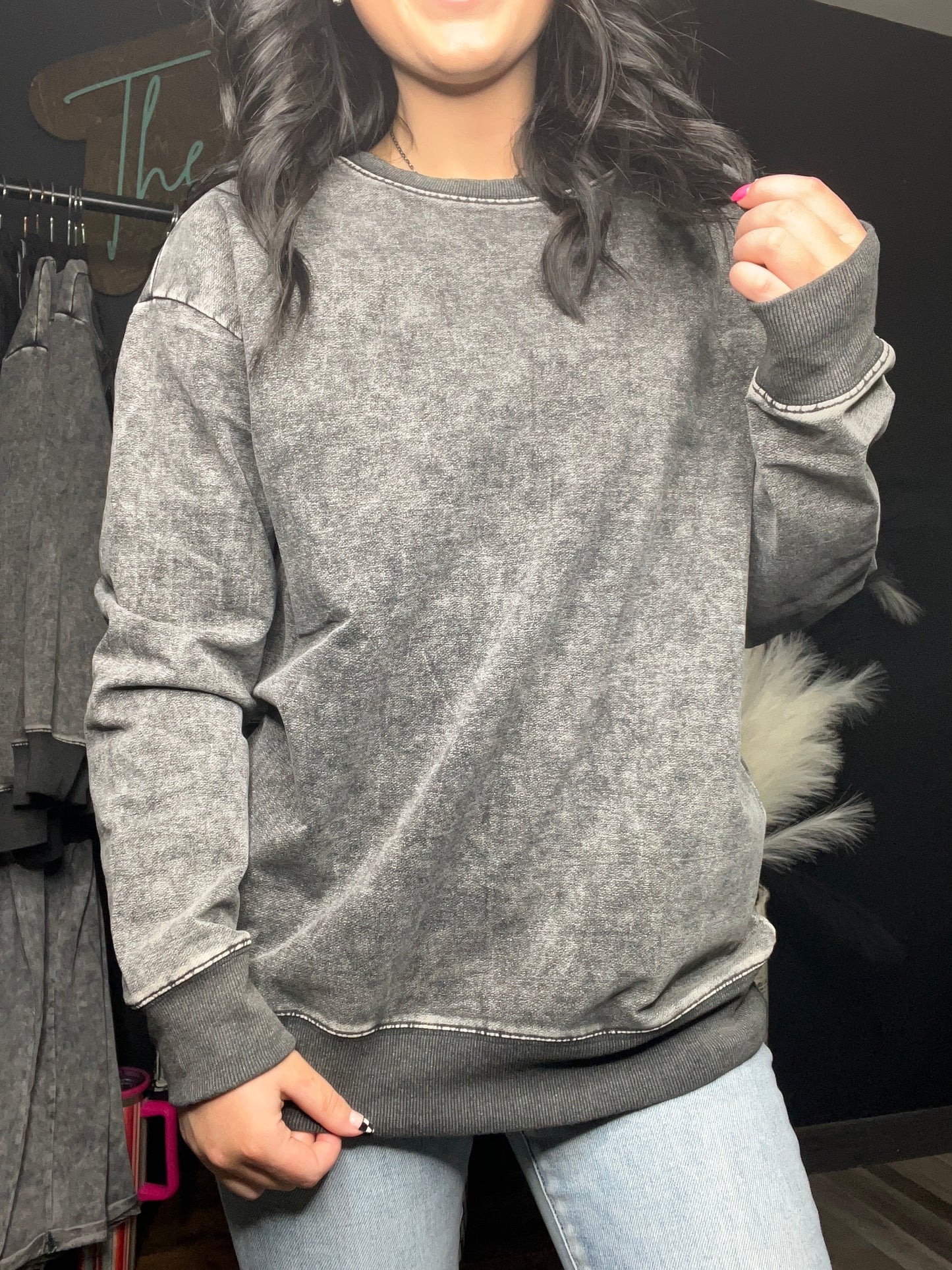 Acid Washed Crewneck