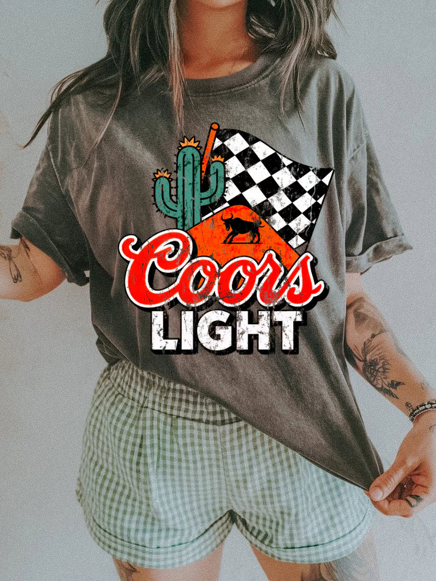 Checked Coors Beer Tee