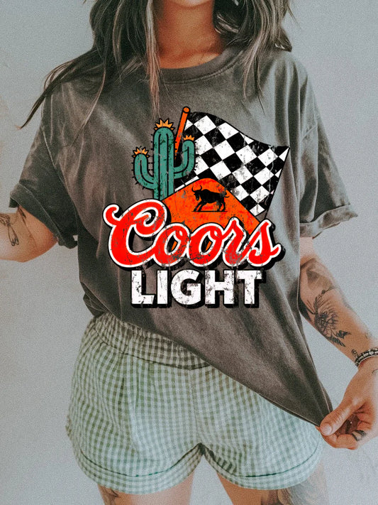 Checked Coors Beer Tee