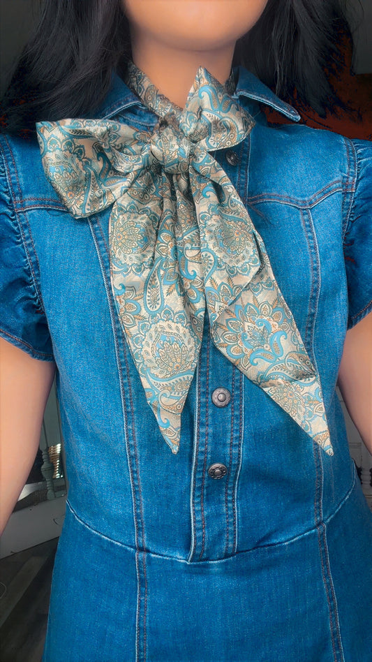 Demin Paisley Latigo