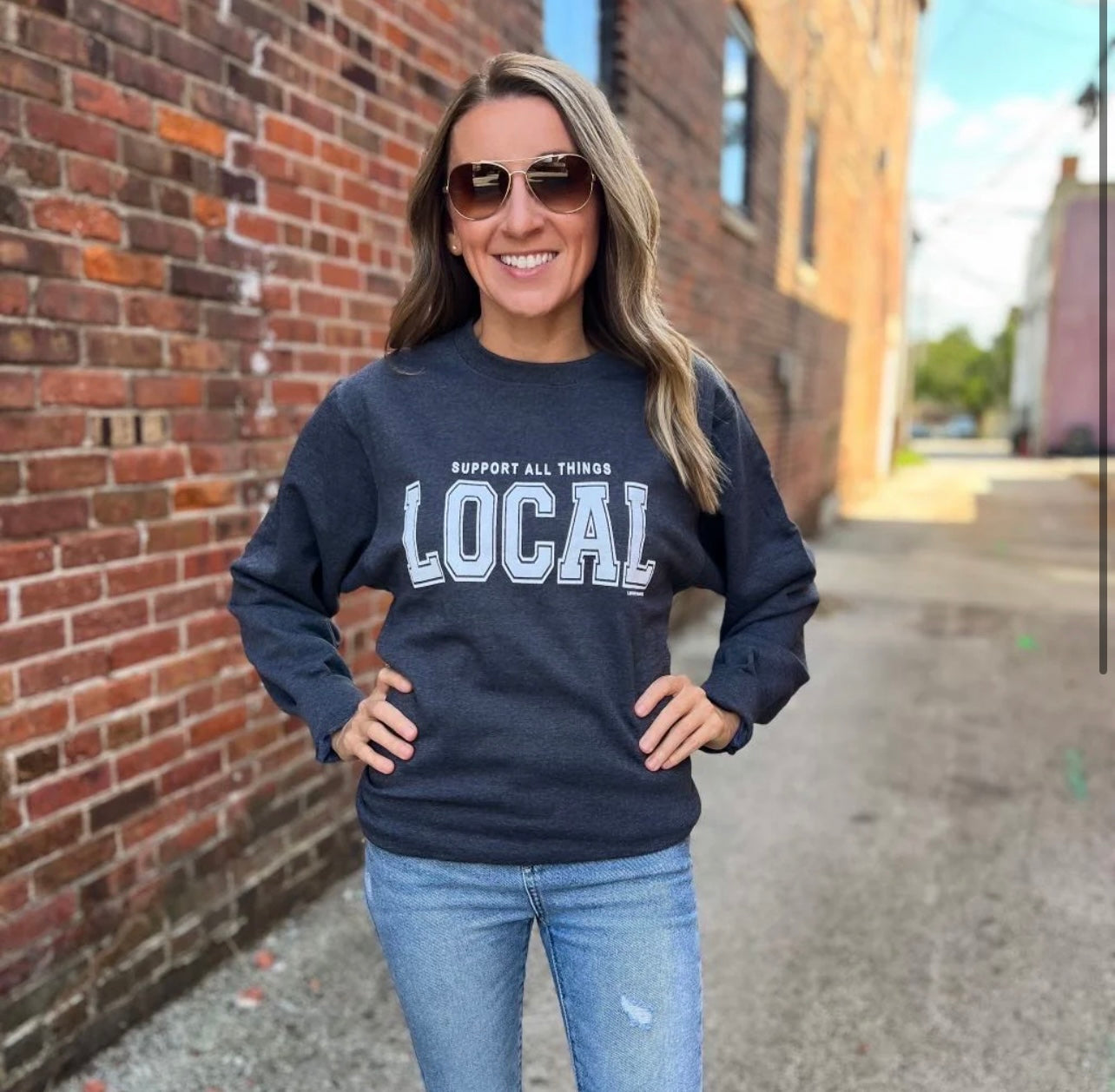 Support All Things Local Crewneck