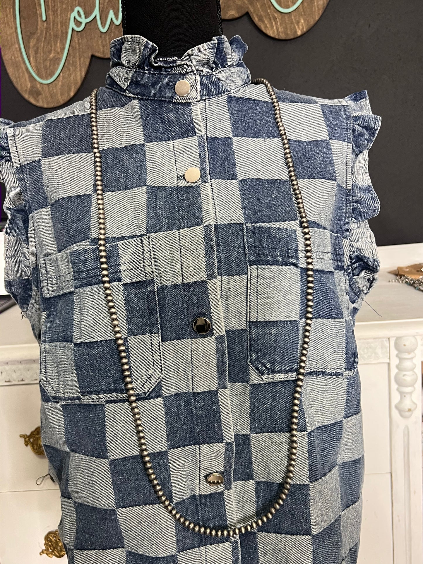 46" 6mm Navajo Necklace