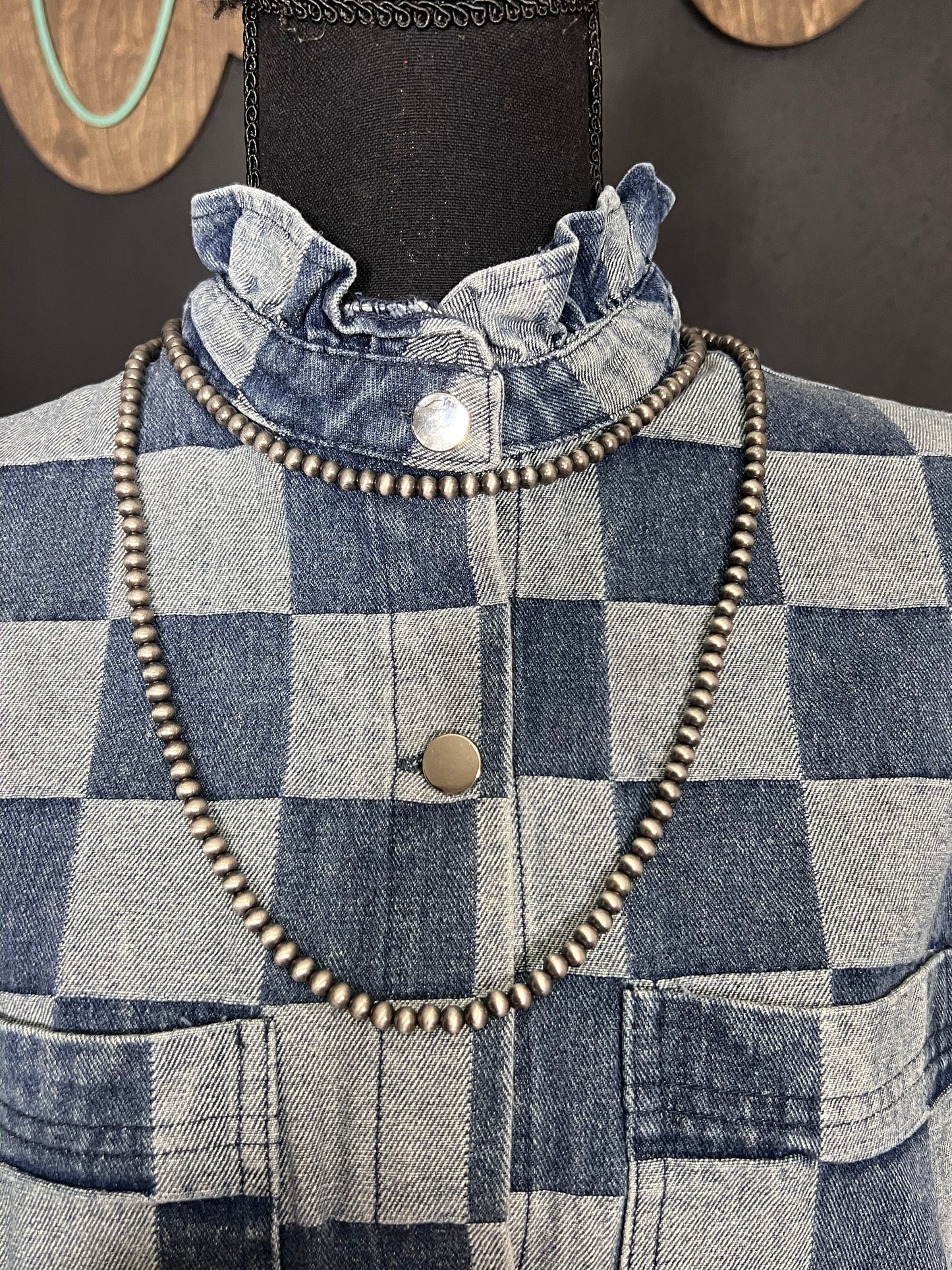 46" 6mm Navajo Necklace