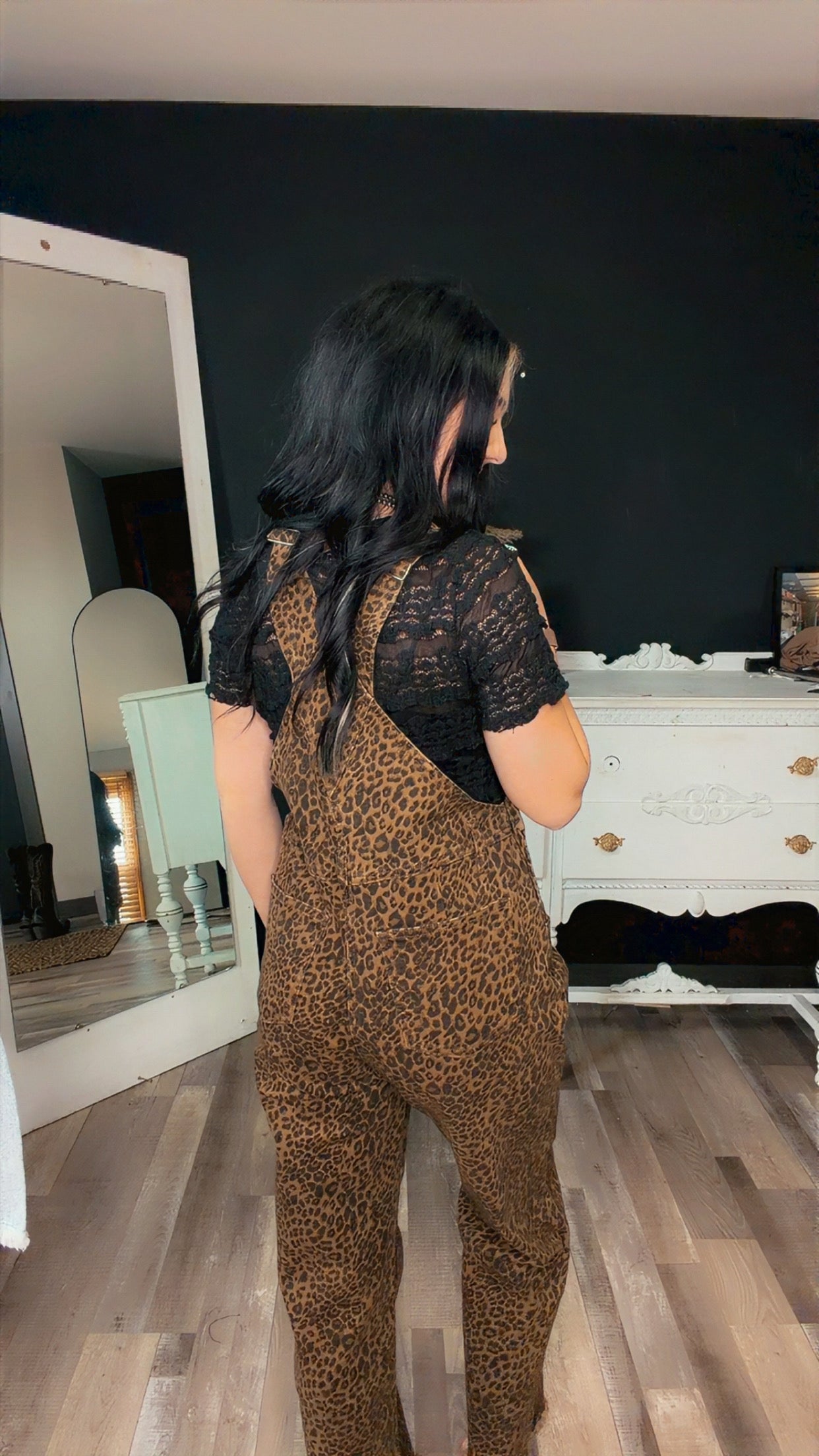 Dahlia Cheetah Overalls