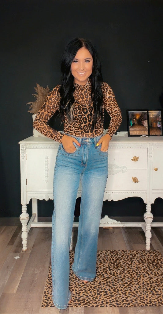 Studded Denim Jeans