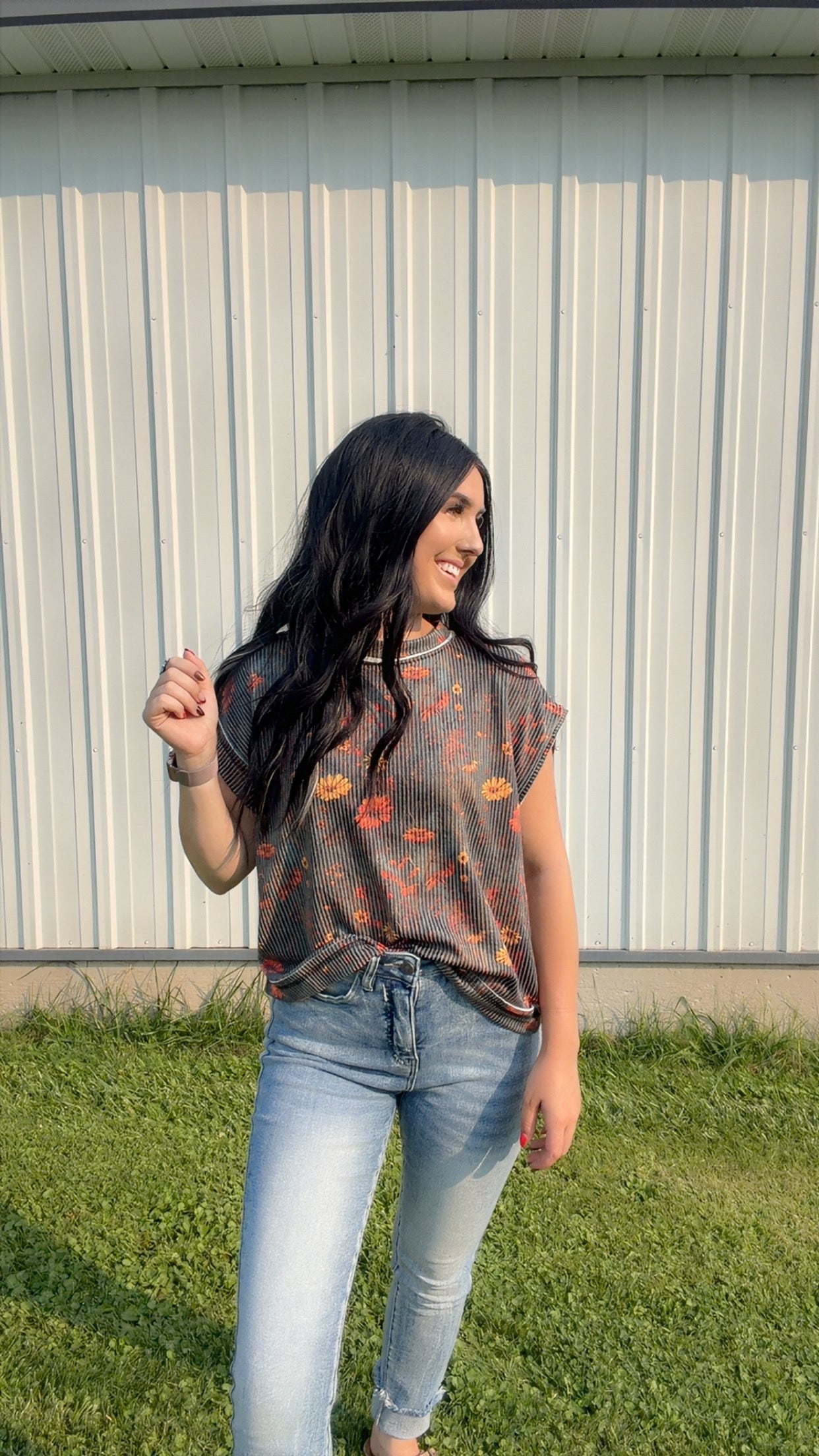 Rust Bloom Top