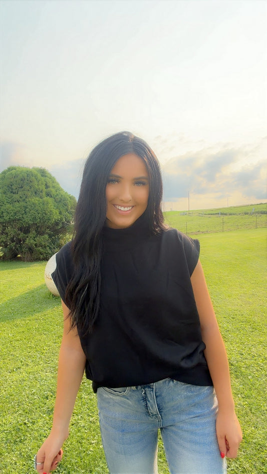 Black Mock Top
