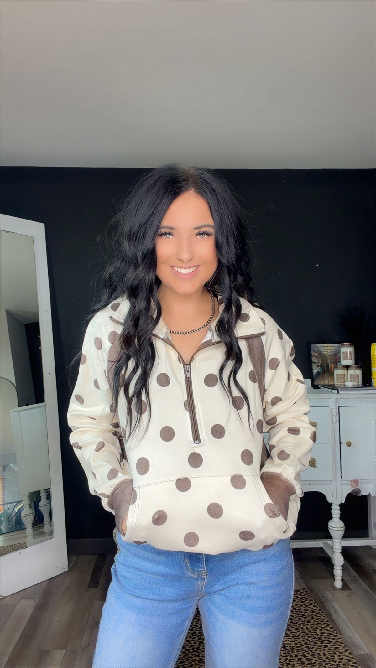 Cocoa Dot Pullover