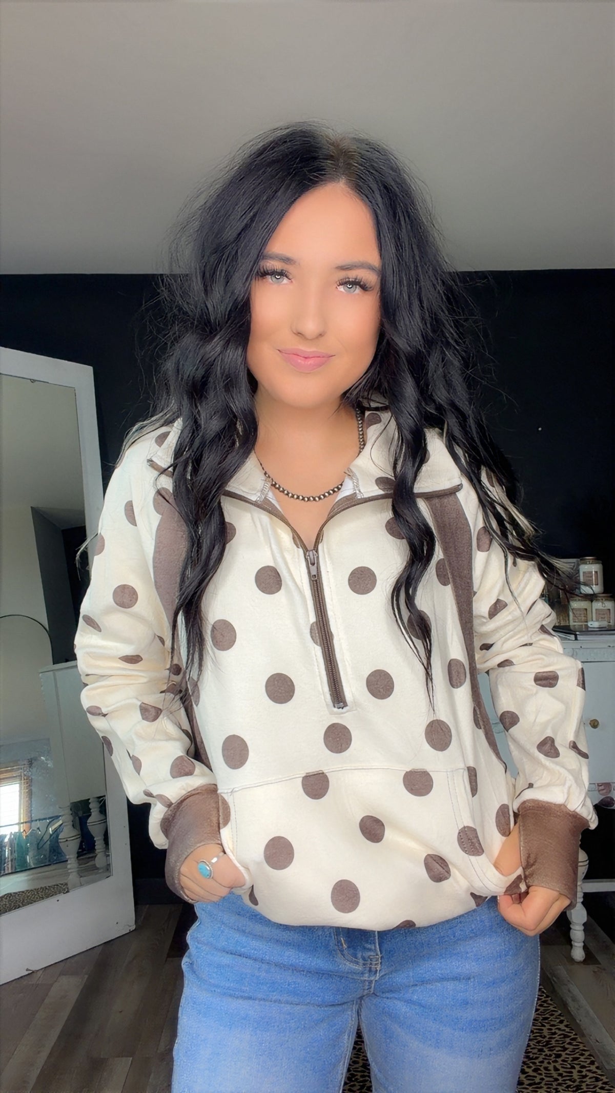 Cocoa Dot Pullover