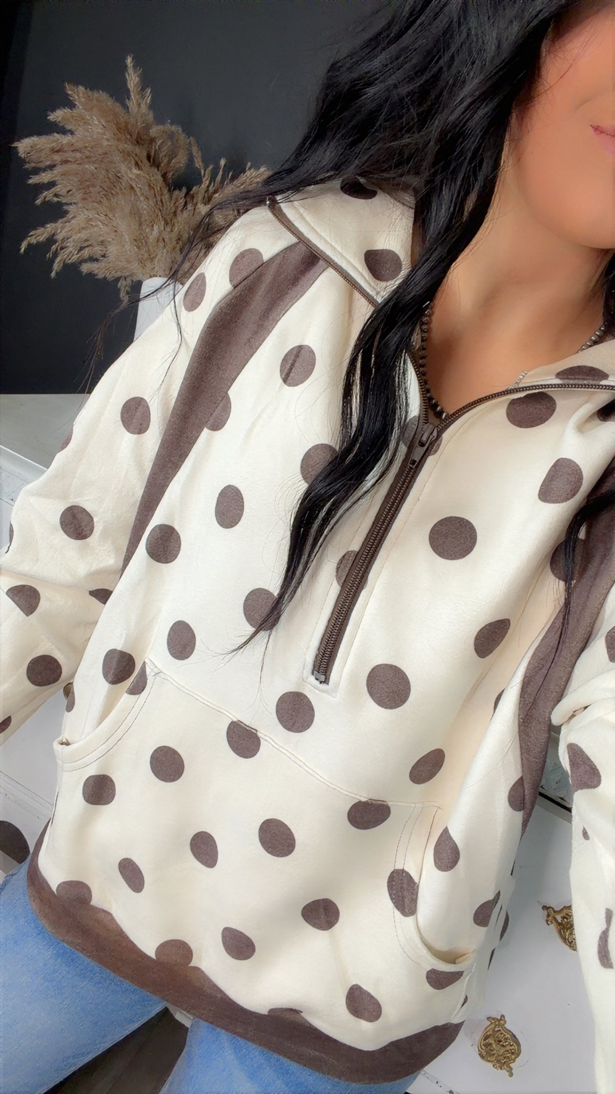 Cocoa Dot Pullover