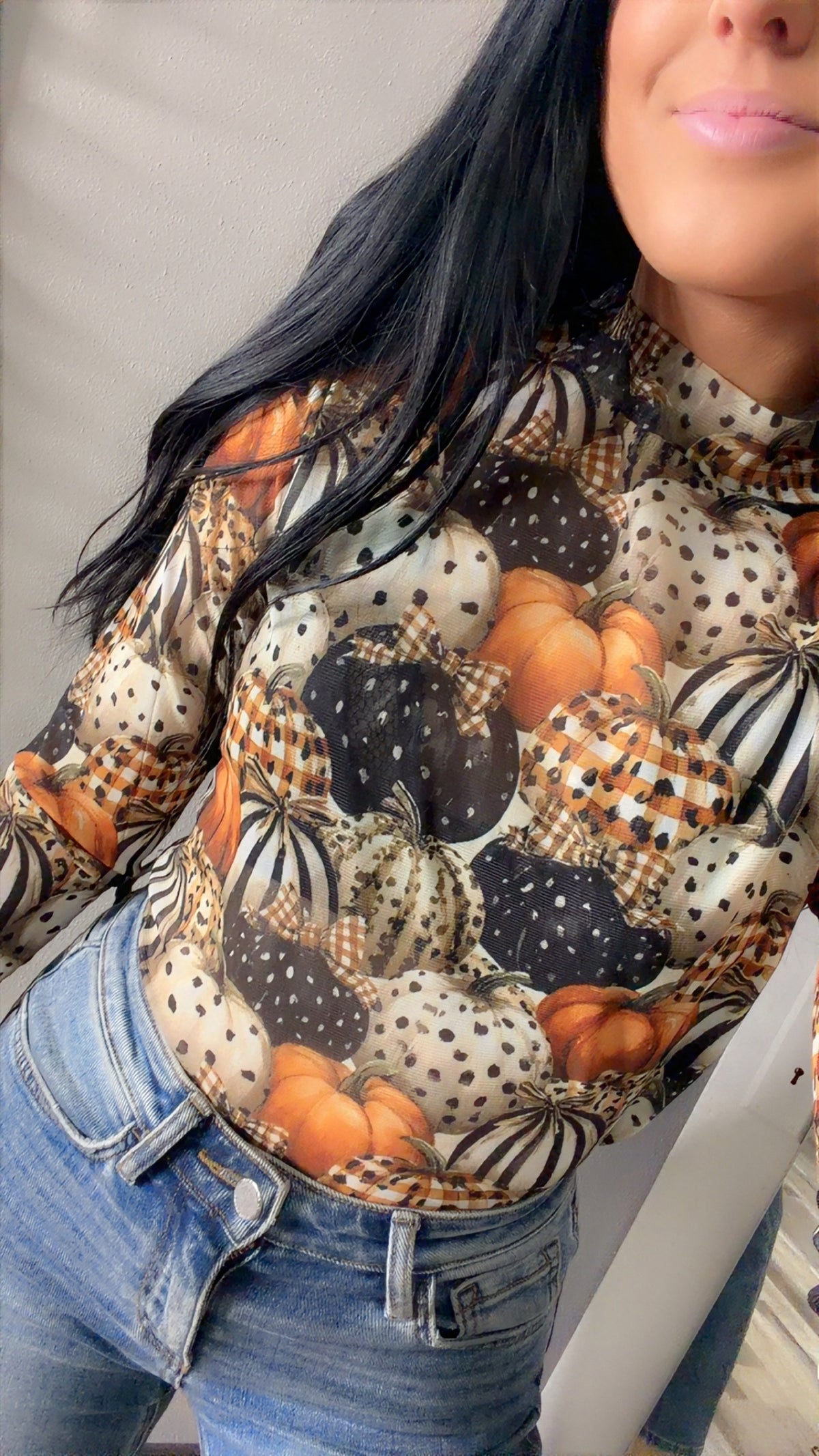 Fall Charm Mesh Top